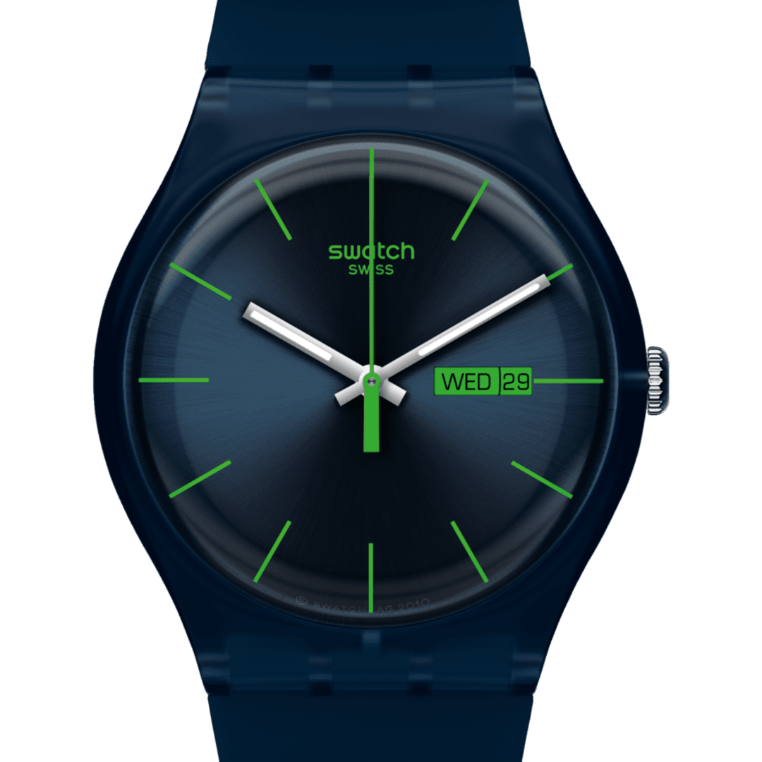 Swatch Originals Large SO29N704 Blue Rebel Herren • Leuchtzeigerwerk • Tag-Datum-Anzeige, Bild 2