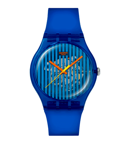 Swatch Originals Large SO29S102 Armbanduhr Blau • Biosourced Gehäuse • Retro 80s Design