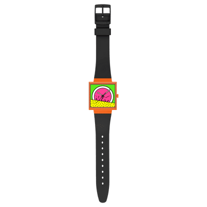Swatch Break Time SO34Z101 Armbanduhr Orange • Bioceramic-Gehäuse • Leuchtzeiger, Bild 4