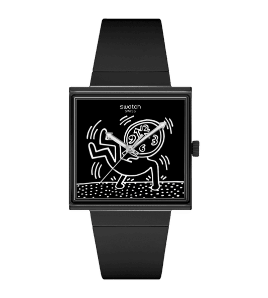 Swatch Break Loose SO34Z103 Armbanduhr Schwarz • Bioceramic-Gehäuse • Leuchtzeiger