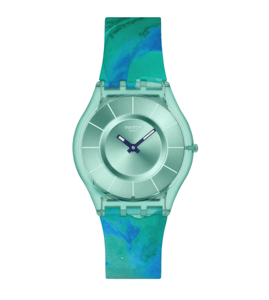 Swatch Skin SS08G111 Paradise Mist Damenuhr • Ultraflaches Design • Kollektion Painted Paradise