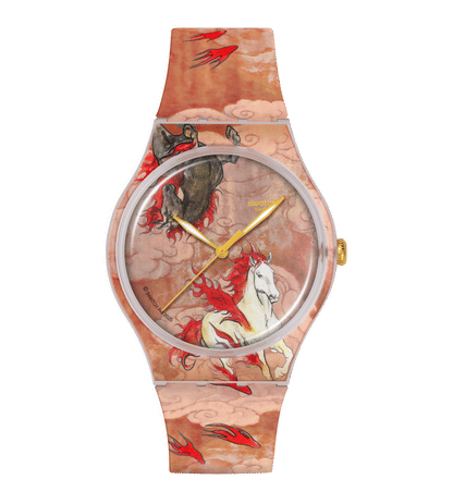 Swatch Originals Large SUOZ369 Riding the clouds Armbanduhr Mehrfarbig • Chinesisches Kunstdesign • Unikat-Kollektion