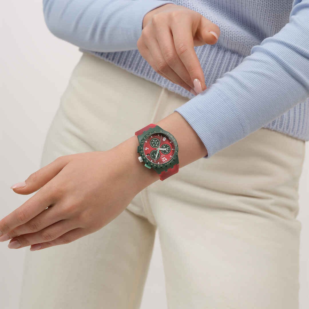 Swatch New Chrono Plastic SUSG410 Crimsonfoliage Armbanduhr • Quarzwerk • Chrono-Design, Bild 7