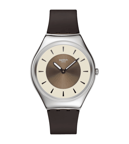 Swatch Skin Irony SYXS158 Hazel delight Damen Armbanduhr • Ultraflaches Design • Edelstahlgehäuse