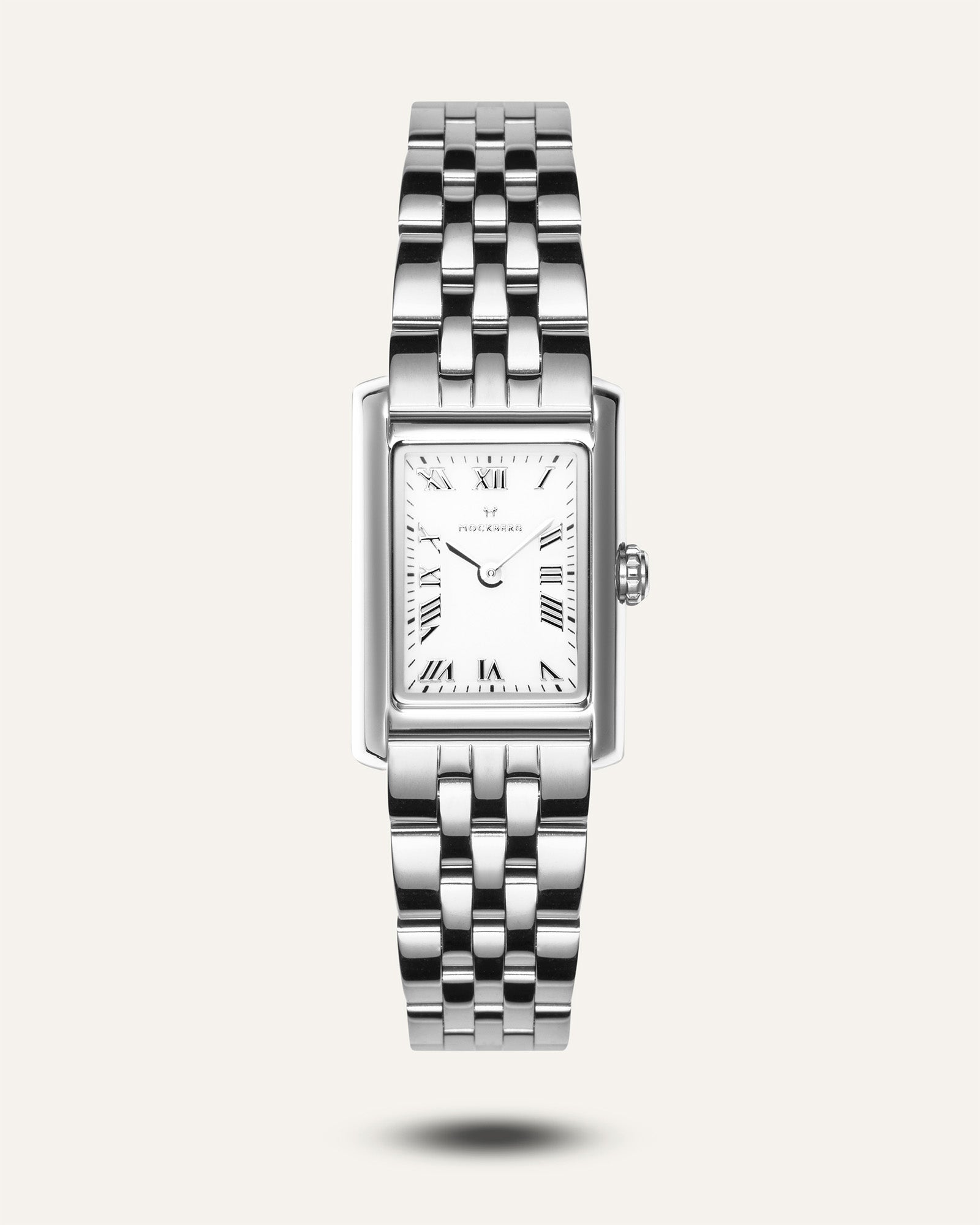 Mockberg Timeless MO875 Damen Armbanduhr Silber • Römische Ziffern • Mineralglas