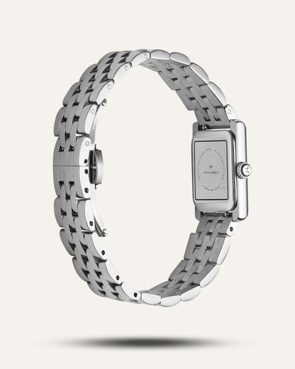 Mockberg Timeless MO875 Damen Armbanduhr Silber • Römische Ziffern • Mineralglas, Bild 6