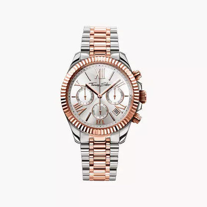 Thomas Sabo Divine WA0221-272-201 Damen Armbanduhr Bicolor • Chronograph • Mineralglas mit Saphirbeschichtung