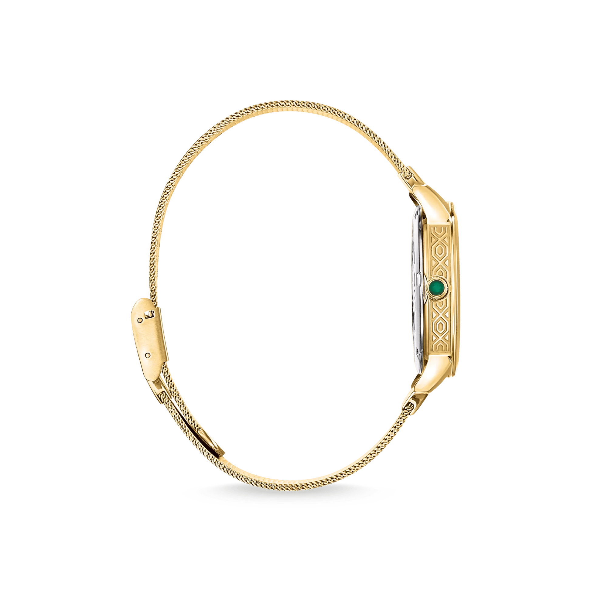 Thomas Sabo WA0365-264-211 Garden Spirit Malachit Damenuhr Gelbgold • Echtes Malachit-Zifferblatt • Milanaise-Armband, Bild 2