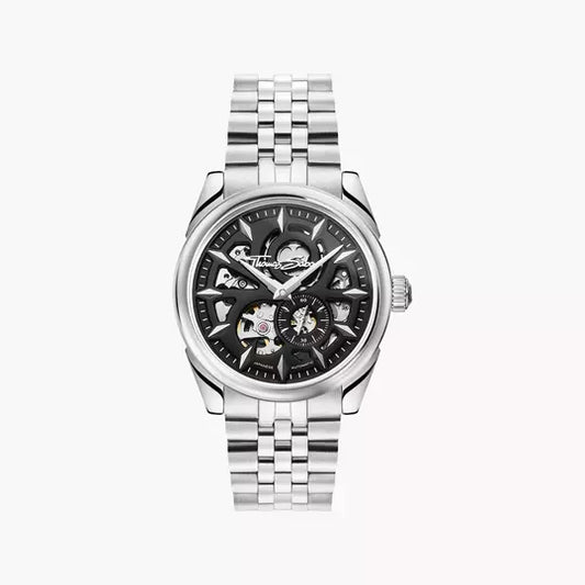 Thomas Sabo WA0409-201-203 Herrenuhr Silber • Automatikwerk Miyota 8N40 • Saphirglas mit Antireflexbeschichtung
