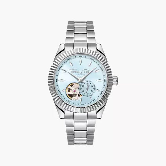 Thomas Sabo WA0417-201-209 Unisex Armbanduhr Eisblau • Automatikwerk Miyota 8N40 • Saphirglas