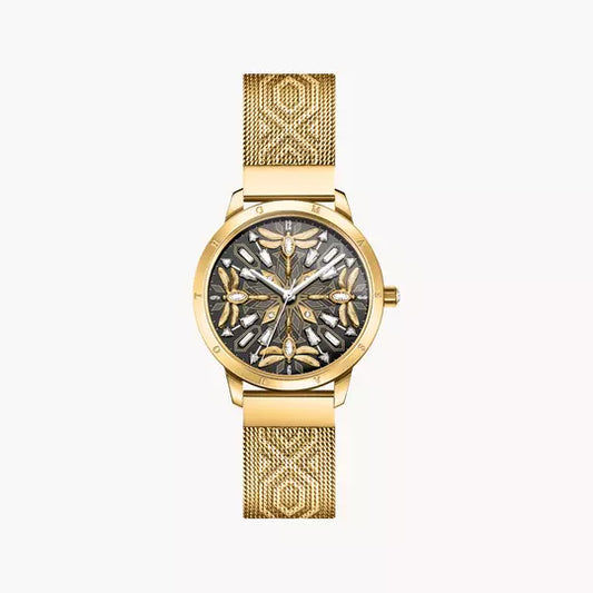 Thomas Sabo Spirit Magic Garden WA0422-264-207 Damenuhr Schwarz-Gold • Milanaise-Armband • Mineralglas mit Saphirbeschichtung