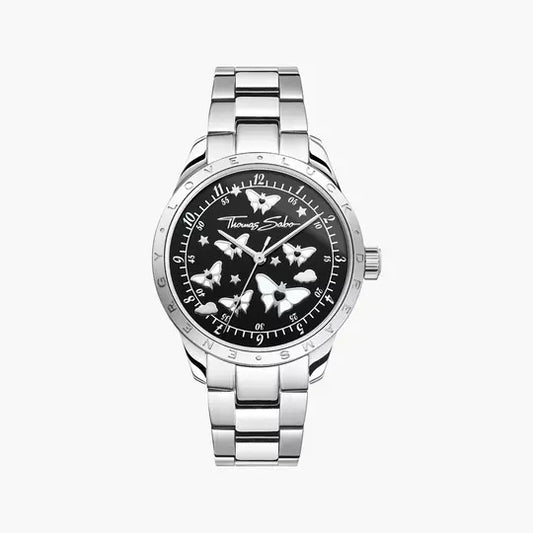 Thomas Sabo Schmetterlinge WA0432-201-203 Damenuhr Silberfarben • Lumineszierendes Zifferblatt • Saphirbeschichtetes