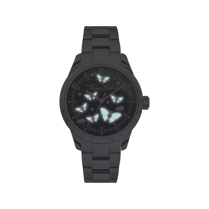 Thomas Sabo Schmetterlinge WA0432-201-203 Damenuhr Silberfarben • Lumineszierendes Zifferblatt • Saphirbeschichtetes