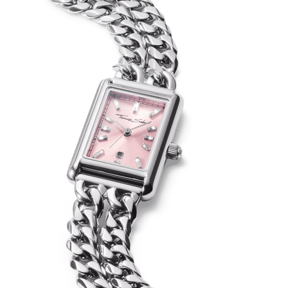 Thomas Sabo Bold Elegance WA0454-201-204 Damenuhr Pink • Mineralglas mit Saphirbeschichtung • 3 ATM Wasserdicht, Bild 3