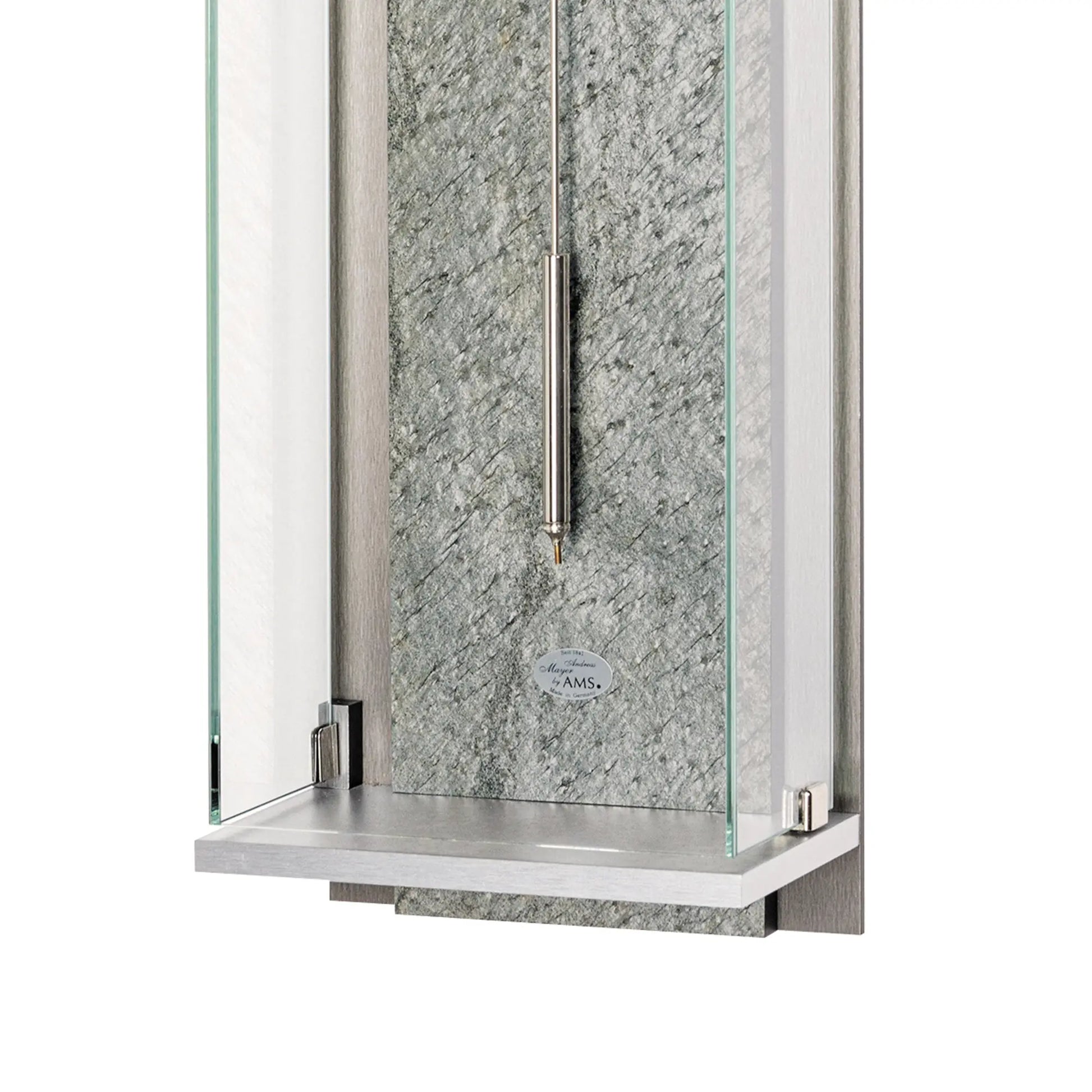 Wanduhr mit anthrazitfarbenem Gehäuse, Mineralglas und Rundzifferblatt