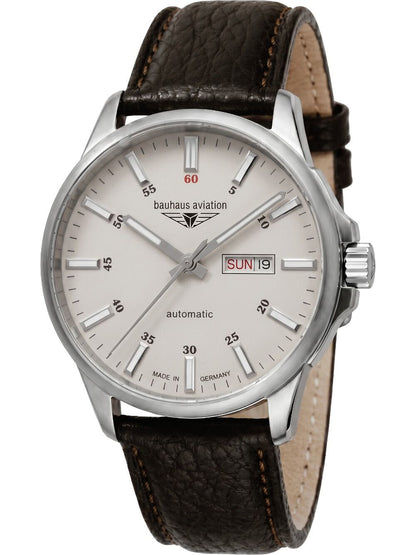 Bauhaus 2866-5 Aviation Herrenuhr Beige • Automatikwerk Citizen-Miyota • Saphirglas