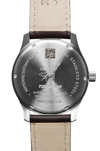 Bauhaus Aviation GMT 2744-2 Herren Armbanduhr Braun/Schwarz • Schweizer Quarzwerk • GMT-Funktion, Bild 3