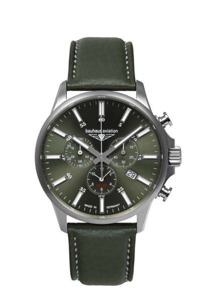 Bauhaus Aviation 2880-5 Herrenuhr Chronograph Titanium Beige • Saphirglas • Made in Germany, Bild 3