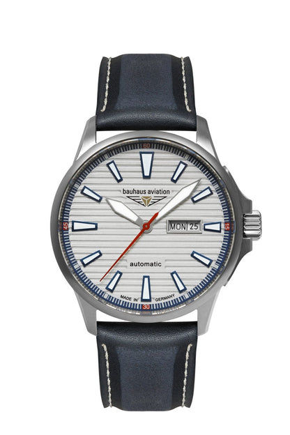 Bauhaus Aviation Iron Annie 2862-1 Herrenuhr Blau • Automatikwerk Citizen-Miyota • Saphirglas