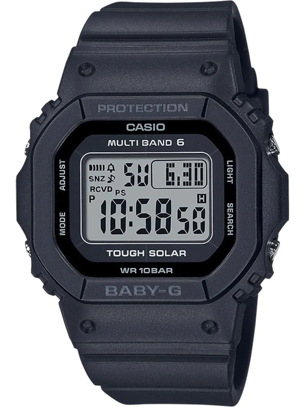 Casio Baby-G reloj digital para mujer con correa de plástico azul oscuro y pantalla LCD