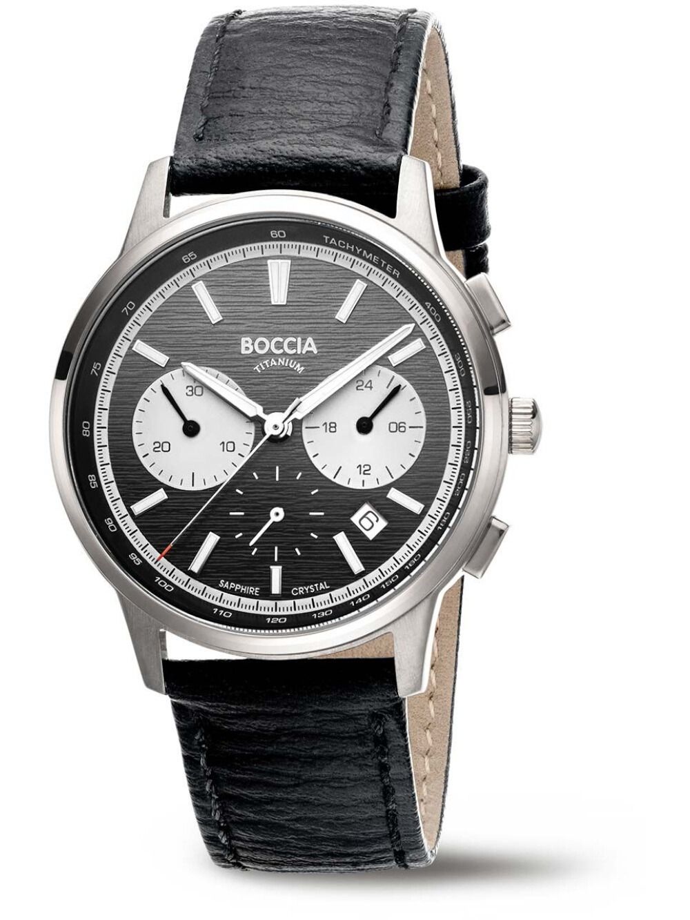 Boccia 3734-01 Herren Armbanduhr • Titan Chronograph • Saphirglas