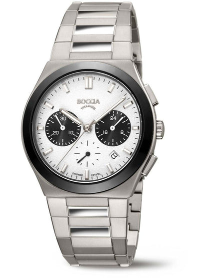 Boccia 3736-01 Herren Armbanduhr • Saphirglas • Titan-Chronograph