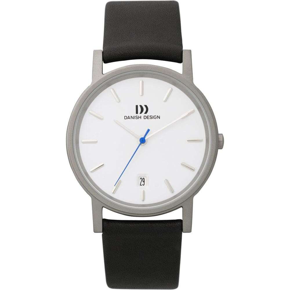 Danish Design Oder IQ12Q171 Herren • Titan-Gehäuse • Weißes Zifferblatt mit Datum