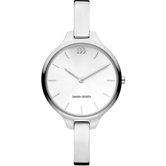 Damenarmbanduhr Danish Design mit Edelstahlband, rundem Gehäuse und weißem Zifferblatt
