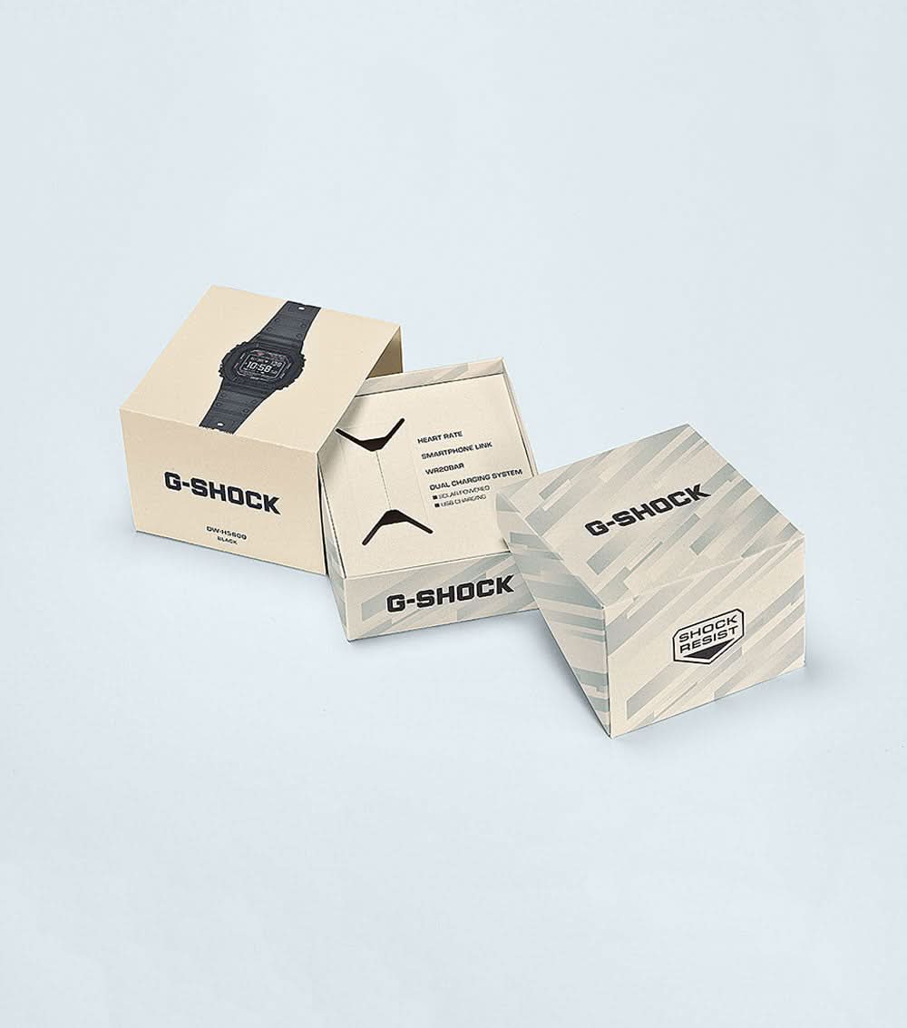 Cajas y cartones de embalaje G-Shock en juego