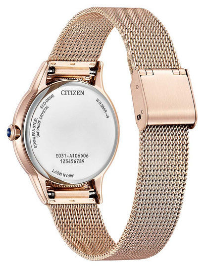 Citizen L EM1153-88A Damenuhr Roségold • Saphirglas • Eco-Drive Solar, Bild 4