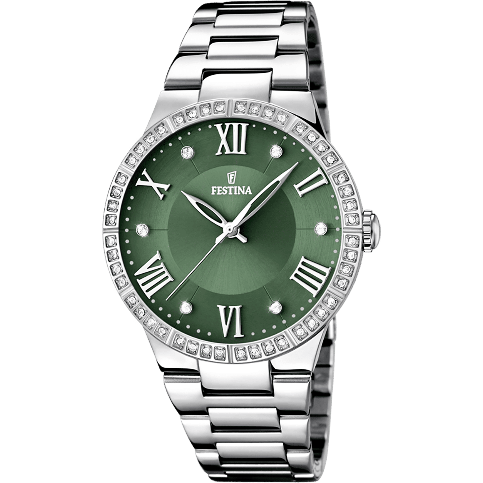 Festina F16719/5 Damenuhr Grün • Mineralglas • Quarzwerk