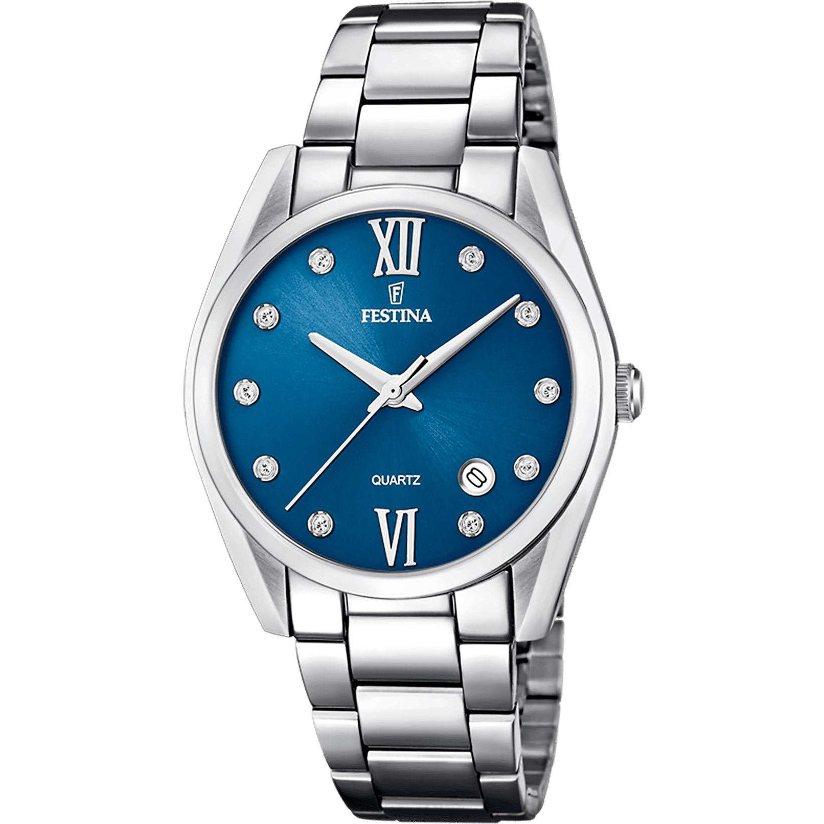 Festina Boyfriend F16790/C Damenuhr Blau • Mineralglas • Quarzwerk