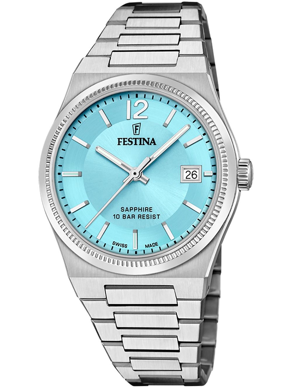 Festina Rivé F20035/7 Damenuhr Blau • Saphirglas • Swiss Made Quarzwerk