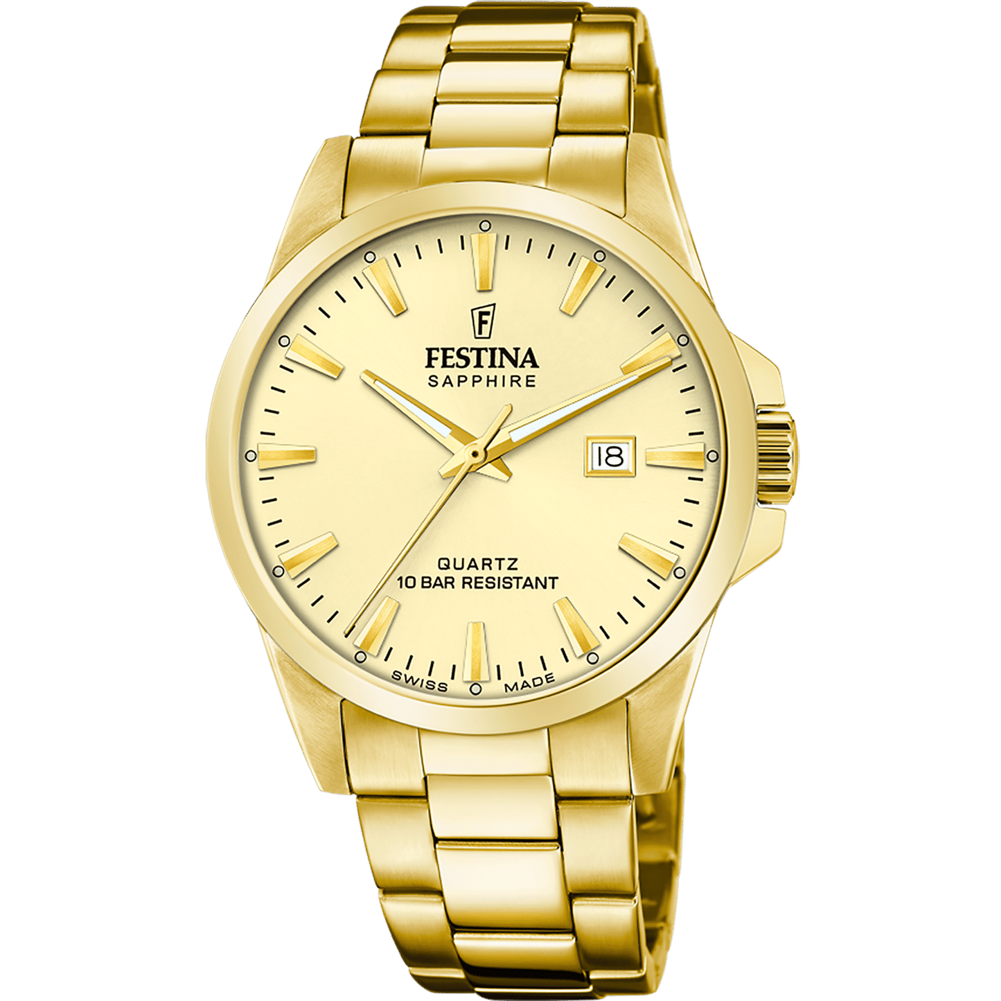 Festina Swiss Made F20044/4 Herrenuhr • Saphirglas • Quarzwerk Swiss Made