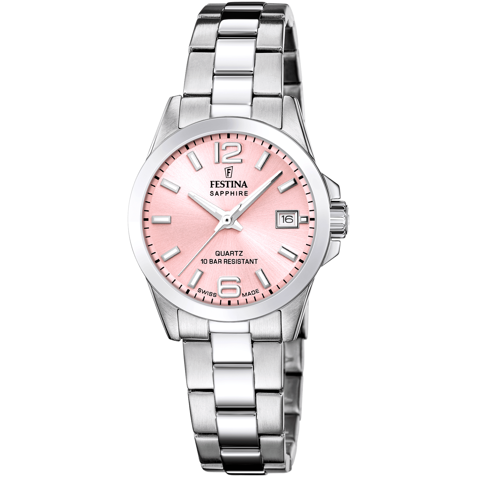 Festina Swiss Made Lady F20049/3 Damenuhr Rosa • Saphirglas • Schweizer Quarzwerk