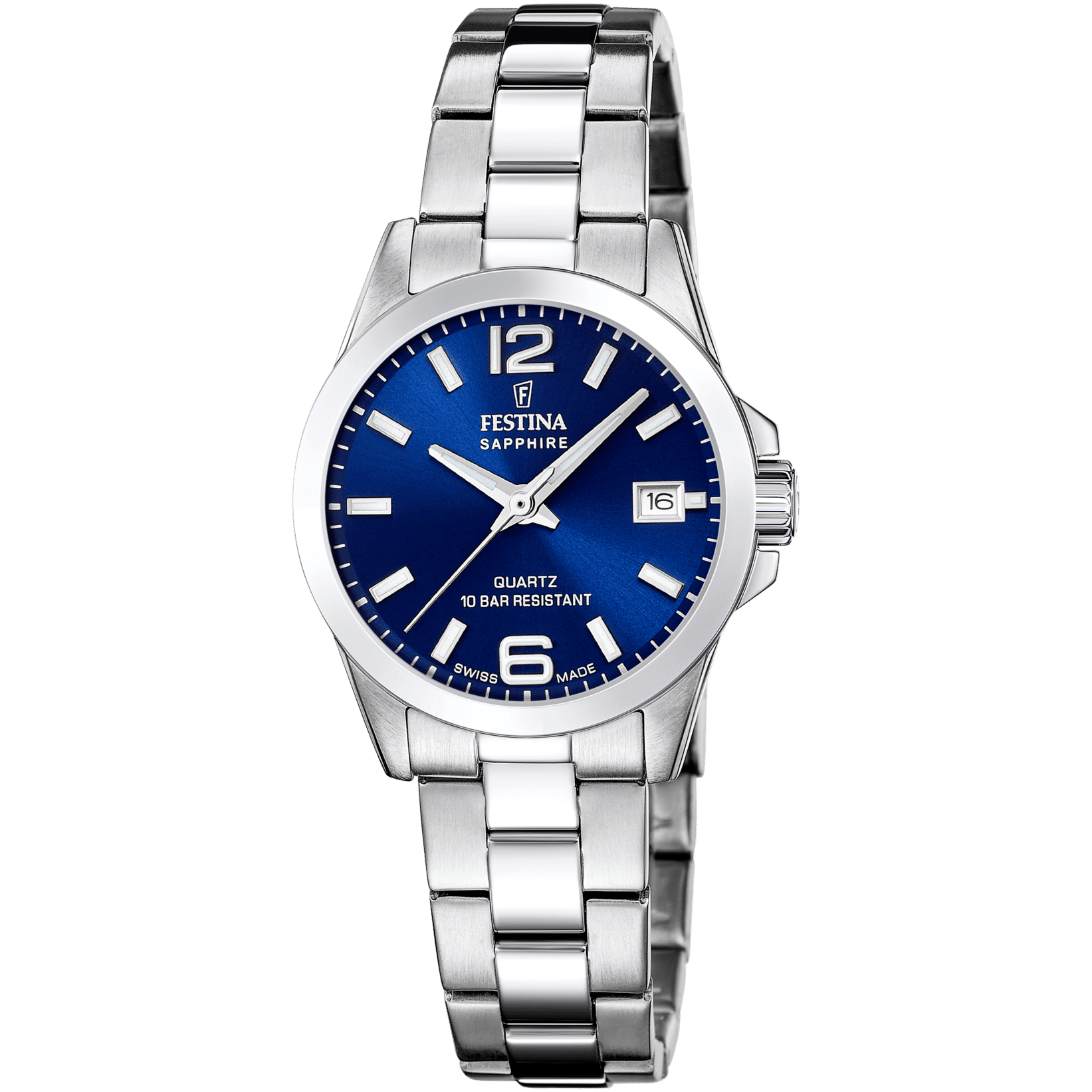 Festina Swiss Made Lady F20049/5 Damenuhr Blau • Saphirglas • 10 ATM wasserdicht