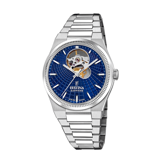 Festina Rivé F20054/5 Damen Armbanduhr Blau • Automatikwerk Swiss Made • Saphirglas
