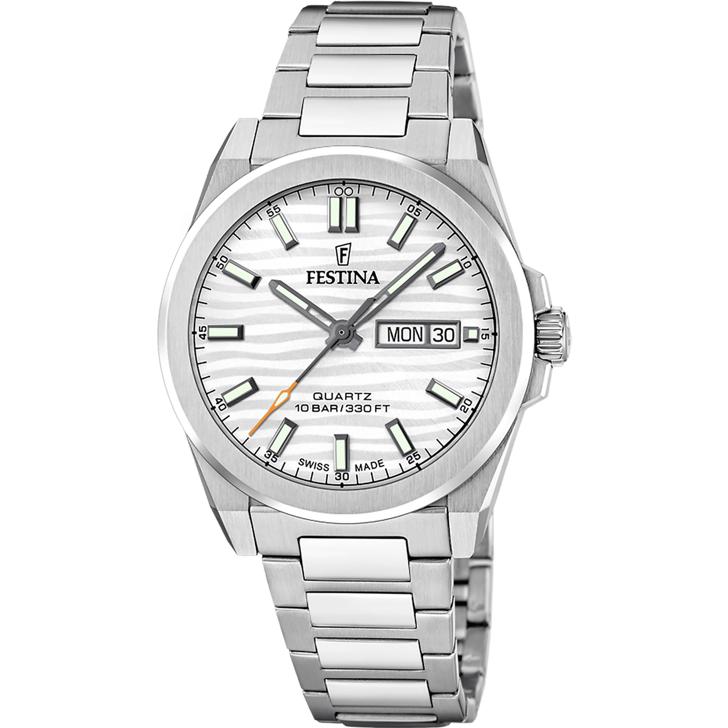 Festina Dune F20073/1 Herrenuhr Silberfarben • Saphirglas • Schweizer Herstellung