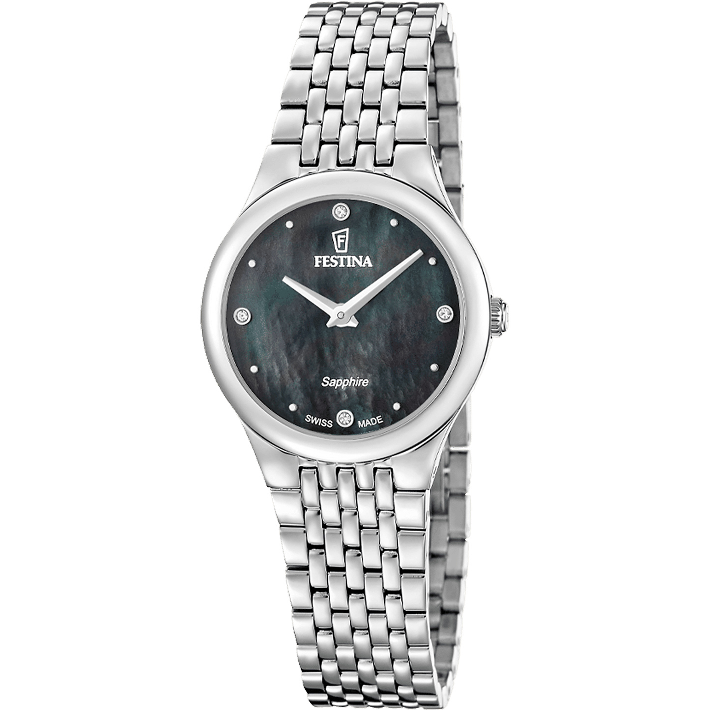 Festina Swiss Made Grace F20096/4 Damenuhr • Saphirglas • Edelstahlarmband