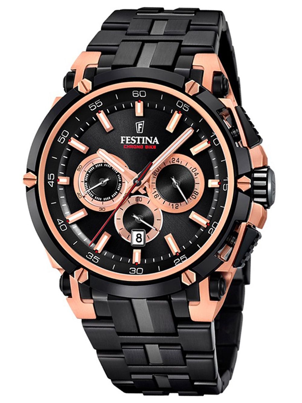 Festina Chrono Bike F20329/1 Herrenuhr Schwarz • Chronograph mit Wechselarmband • Mineralglas, Bild 2