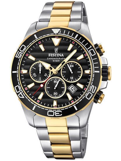 Festina Prestige Chronograph F20363/3 Herrenuhr Bicolor • Mineralglas • Chronograph mit Datum