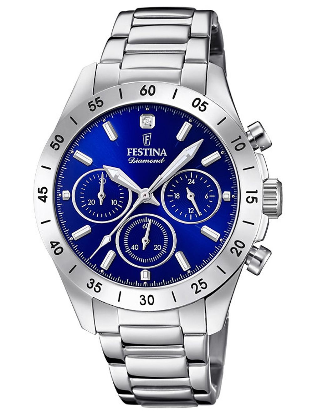Festina Boyfriend F20397/2 Damenuhr Silber • Chronograph • 10 ATM Wasserdicht