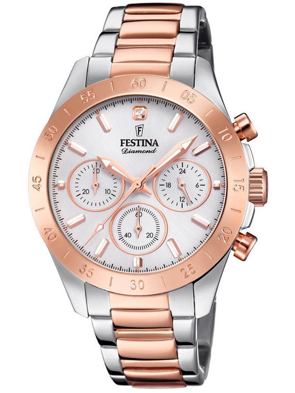 Festina Boyfriend F20398/1 Damenuhr • Chronograph • Mineralglas