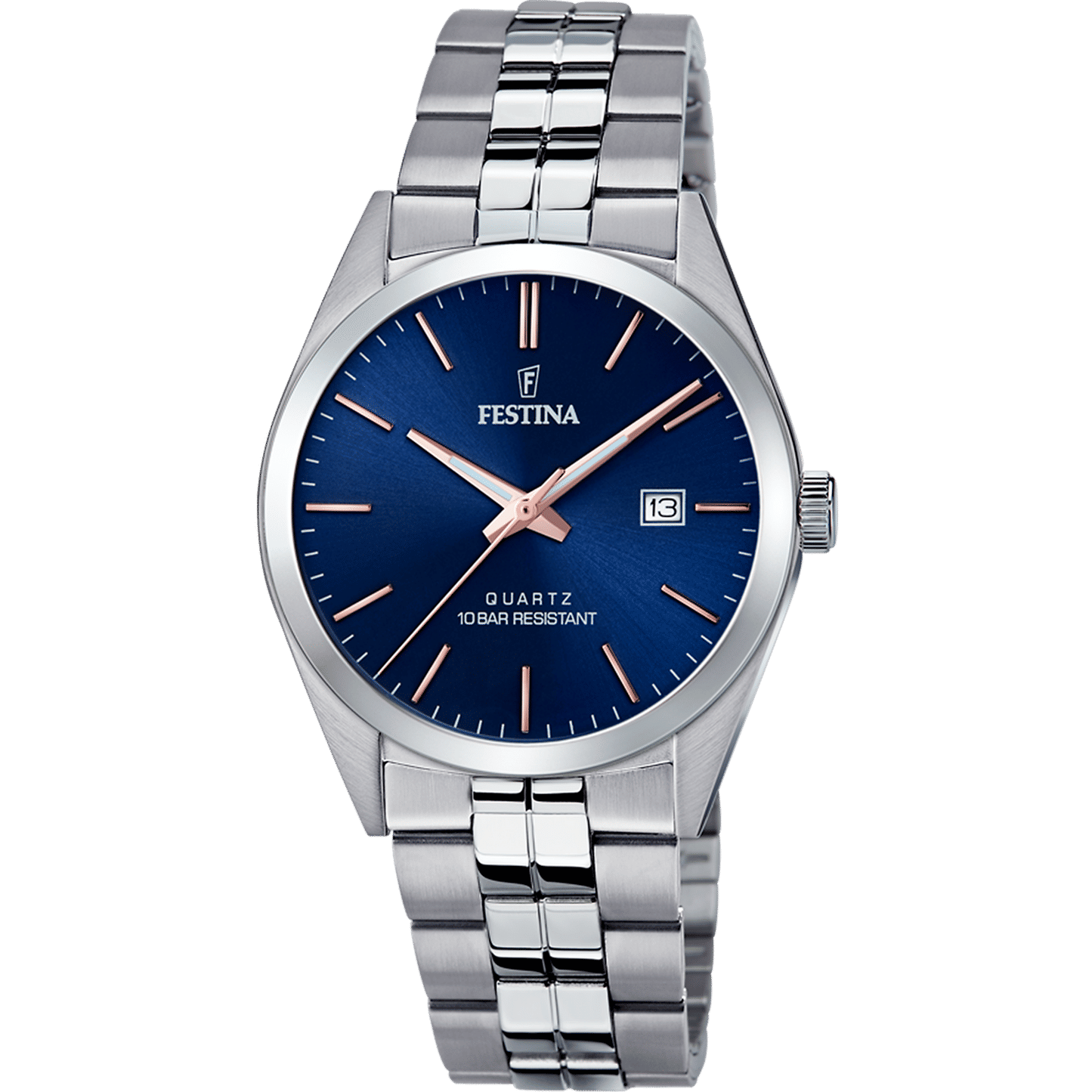 Festina Classics F20437/B Herrenuhr Blau • Mineralglas • 10 ATM Wasserdicht
