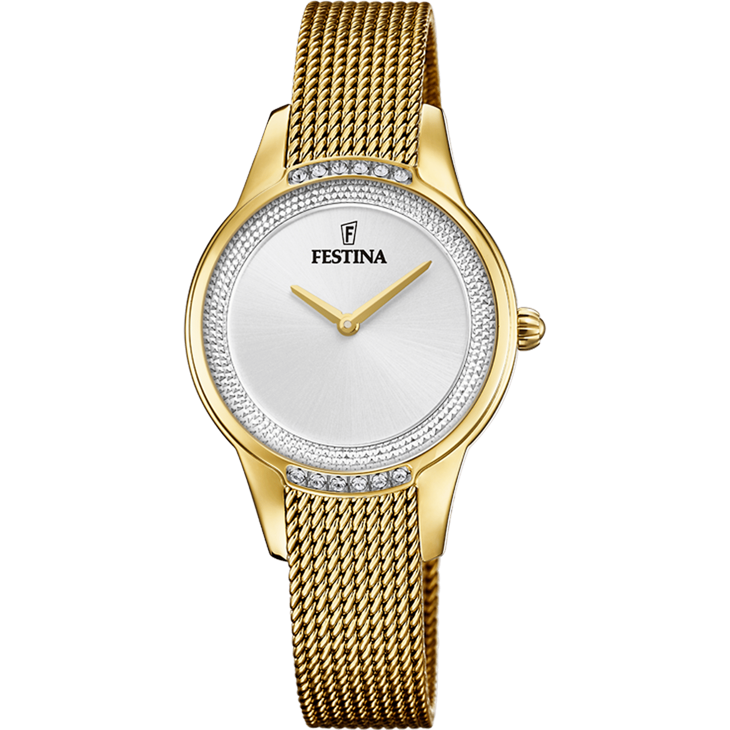 Festina Mademoiselle F20495/1 Damenuhr Silber • Zirkonia-besetztes Stahlgehäuse • Mineralglas