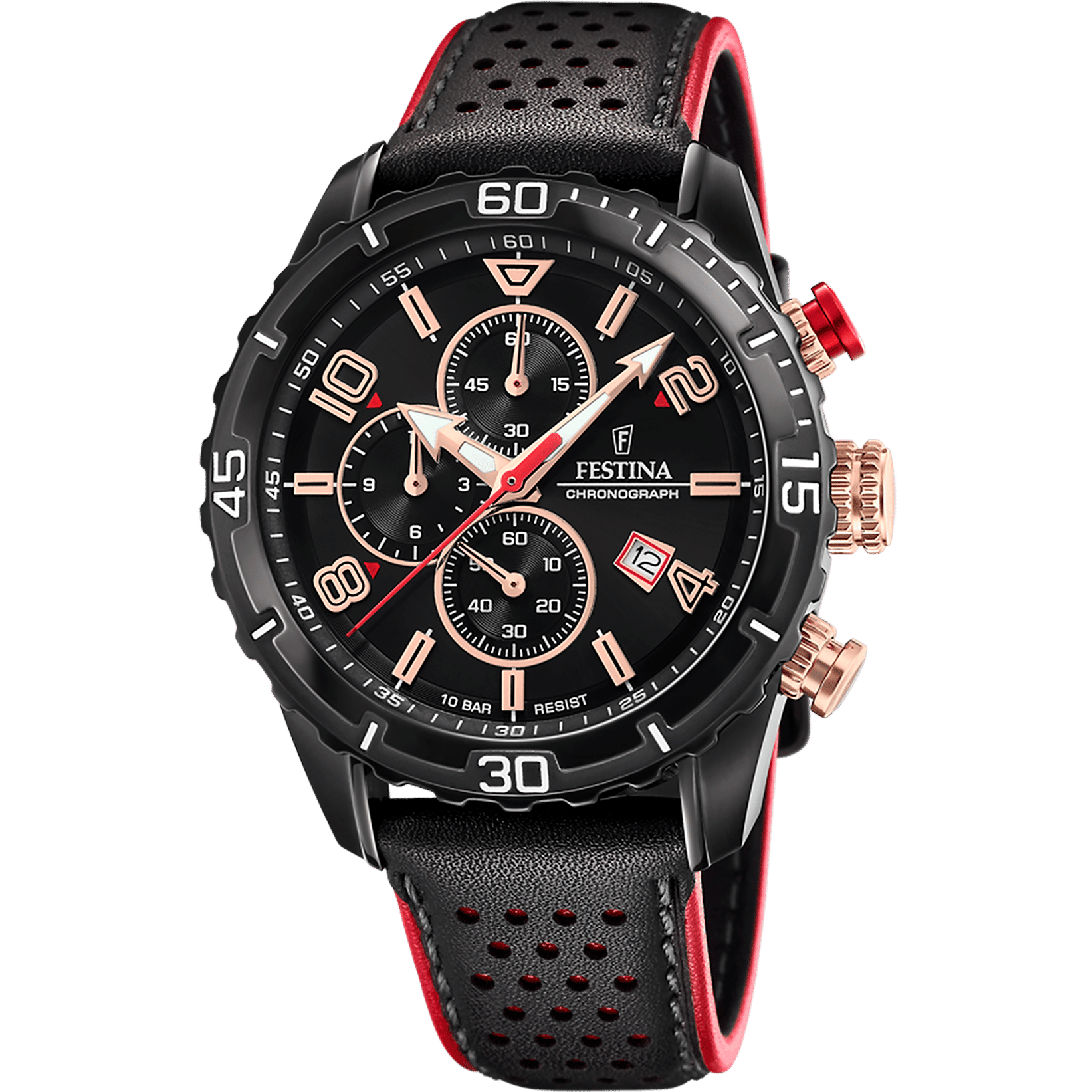 Festina F20519/4 Timeless Chronograph Herrenuhr Schwarz • Miyota Quarzwerk • Chronograph mit Datumsanzeige