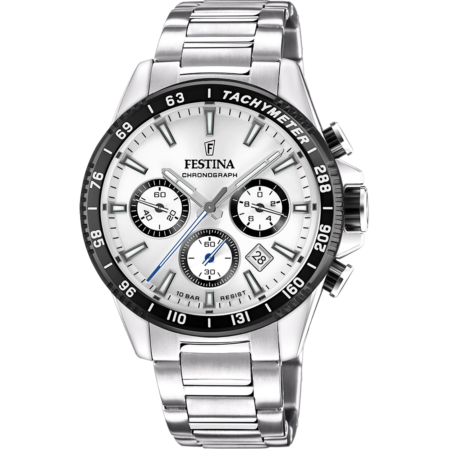 Festina Timeless Chronograph F20560/1 Herrenuhr Silber • Chronographenwerk • 10 ATM wasserdicht
