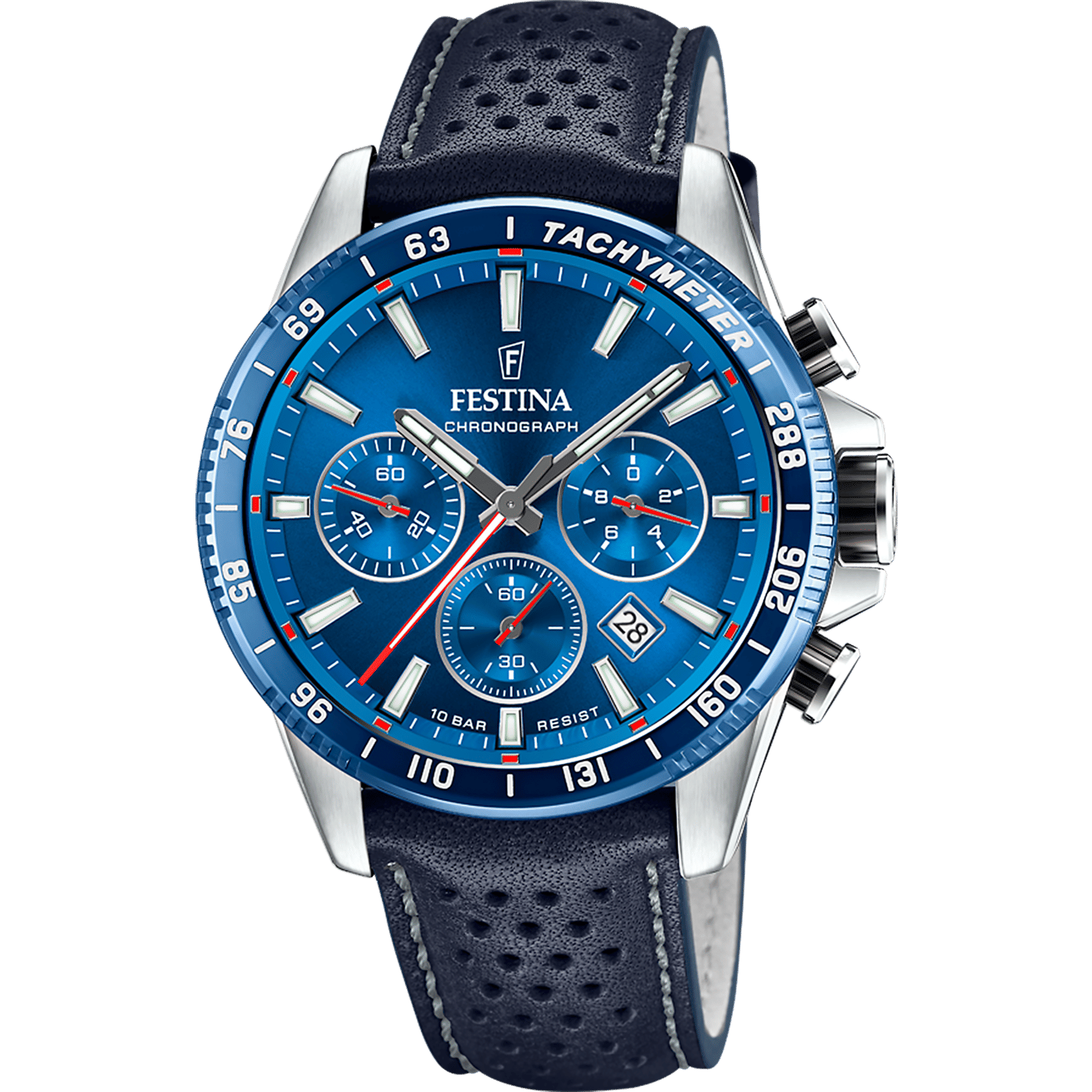 Festina Timeless Chronograph F20561/3 Herrenuhr Blau • Miyota Quarzwerk • Chronograph mit Datum