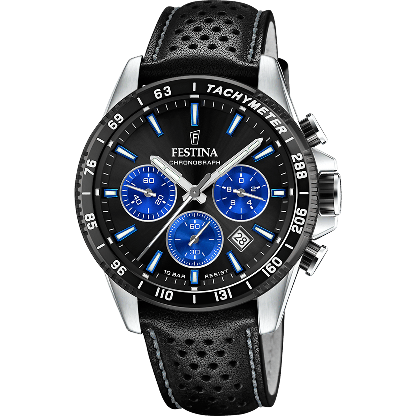 Festina Timeless Chronograph F20561/6 Herrenuhr Schwarz • Miyota Quarzwerk • 10 ATM Wasserdicht
