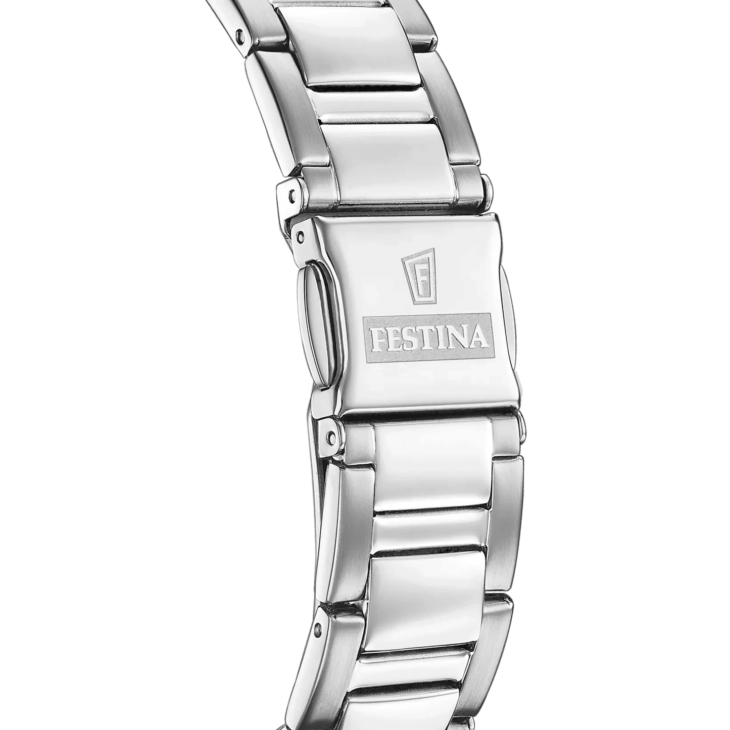 Festina Reloj de mujer con pulsera y cierre de acero inoxidable, reverso con logo